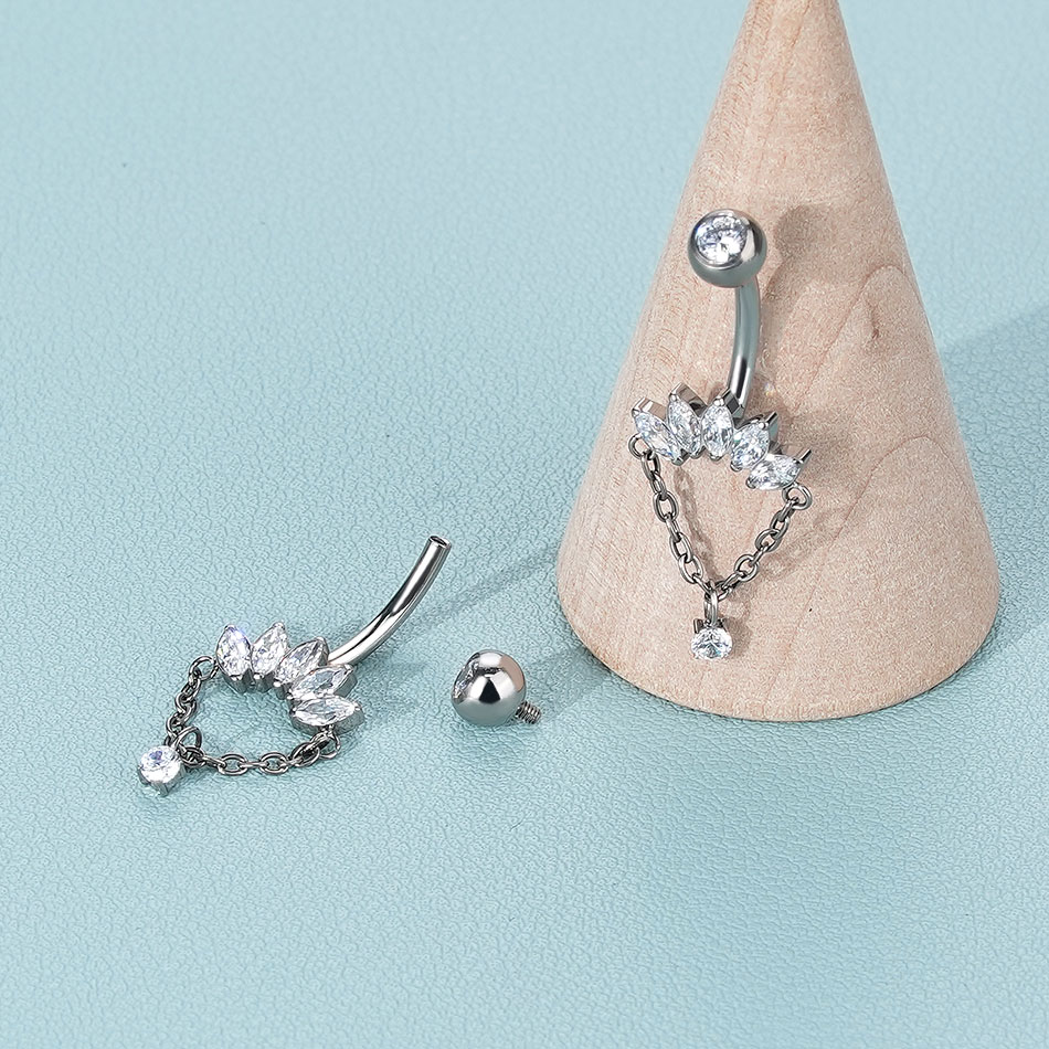 1PC Titanium Belly Button Ring - Belly Bar Titanium ulasan dan harga