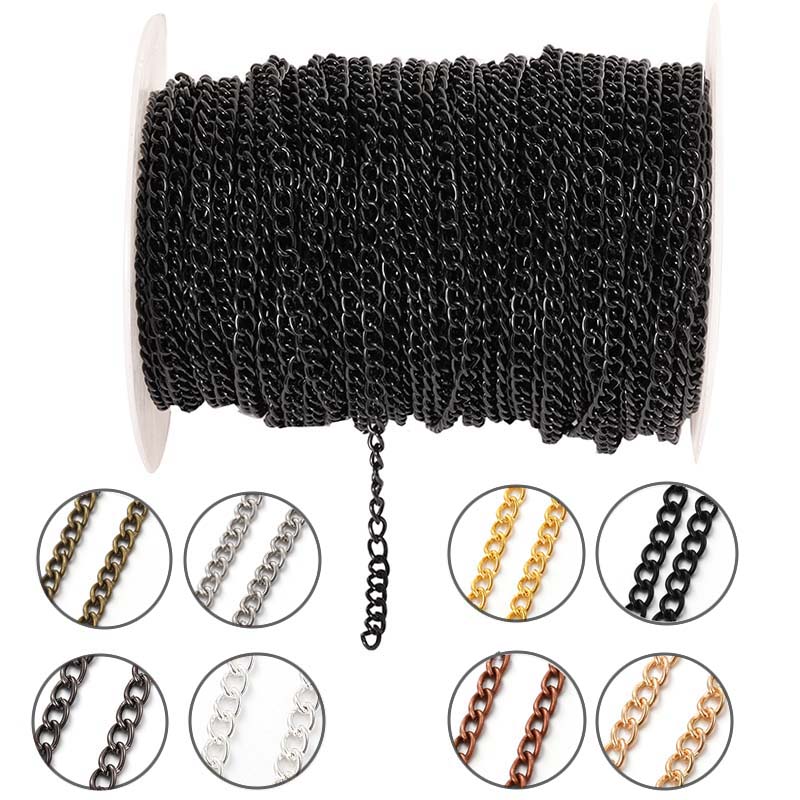 2Meters 2.5/3.5/4.5mm Metal Fl - Body Jewelry Chain ulasan dan harga