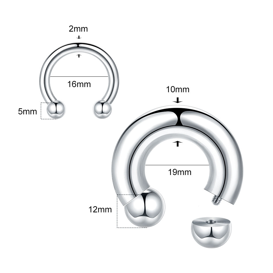 1PC 18G-00G Large Gauge Stainl - Body Jewelry Ear ulasan dan harga