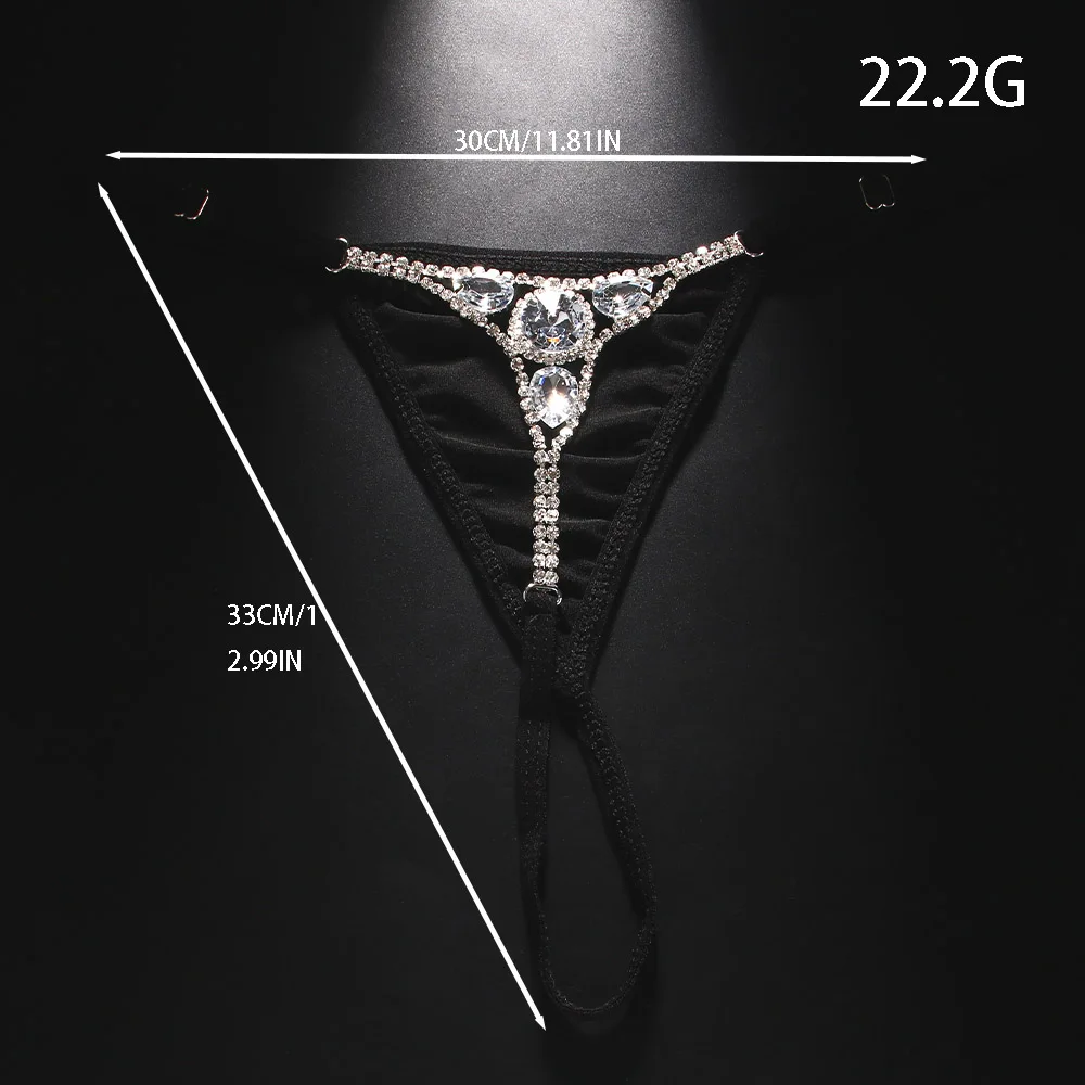 Sexy Round Rhinestone Thong Ad - Body Jewelry Women ulasan dan harga