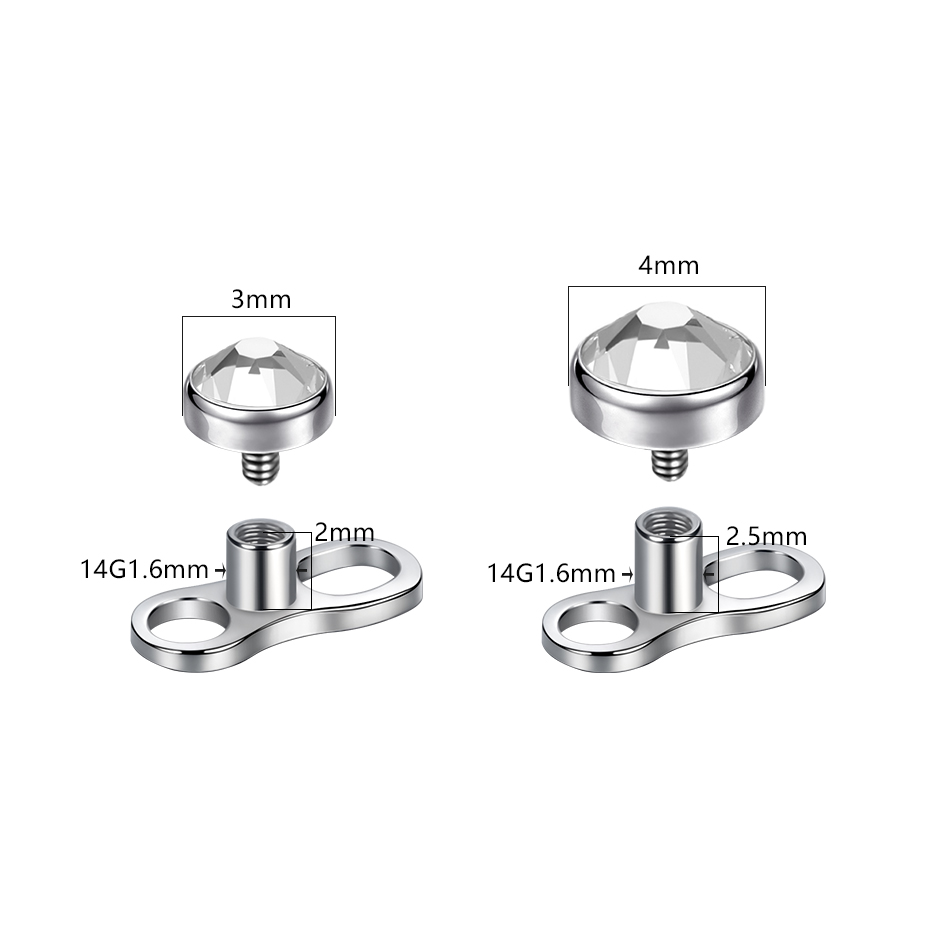 1Pc/5Pcs Titanium Micro Dermal - Body Jewelry Dermal ulasan dan harga