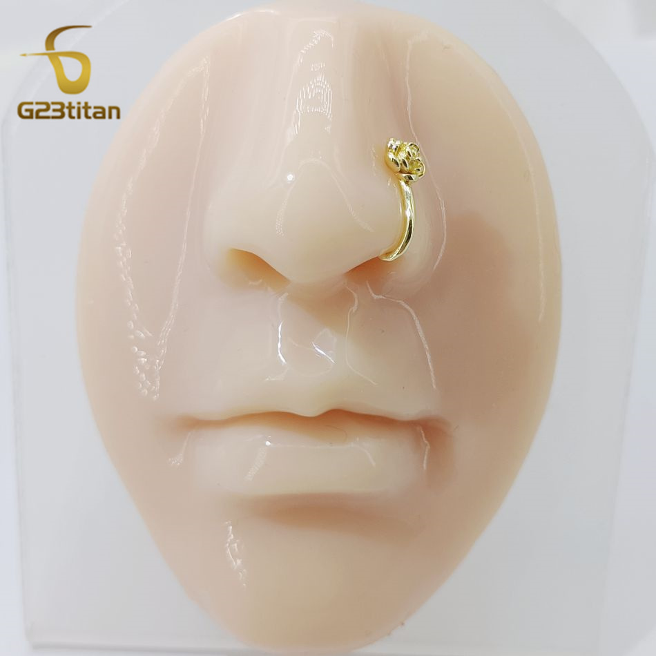 1pc Crystal Copper Rose Nose C - Body Jewelry Ear ulasan dan harga