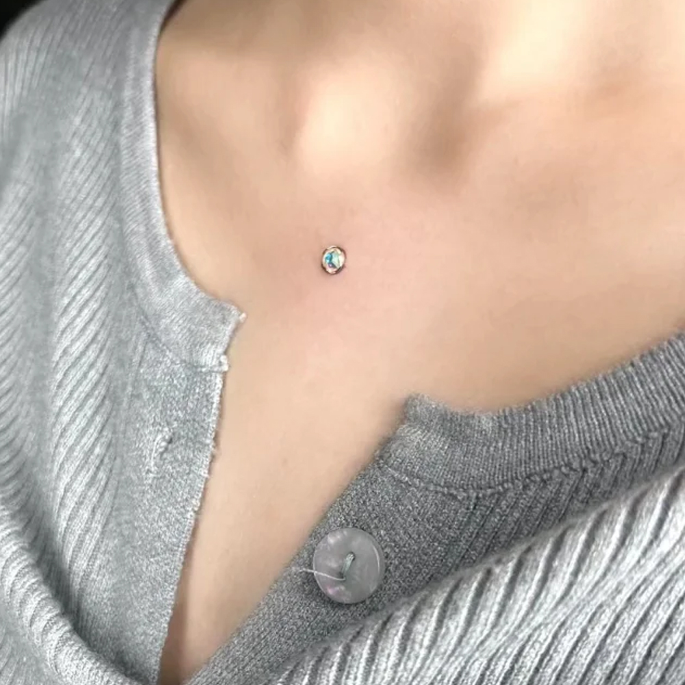 Surgical Steel Surface Piercin - Body Jewelry Dermal ulasan dan harga