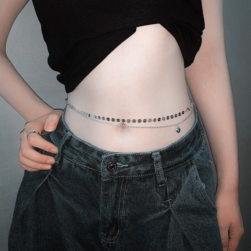 Fashion Simple Double Layer Be - Body Jewelry Chain ulasan dan harga
