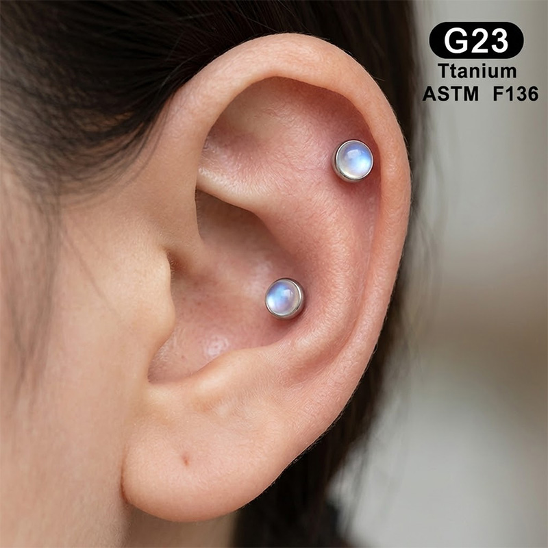 G23 F136 Round Earring Mood St - Body Jewelry Quality ulasan dan harga
