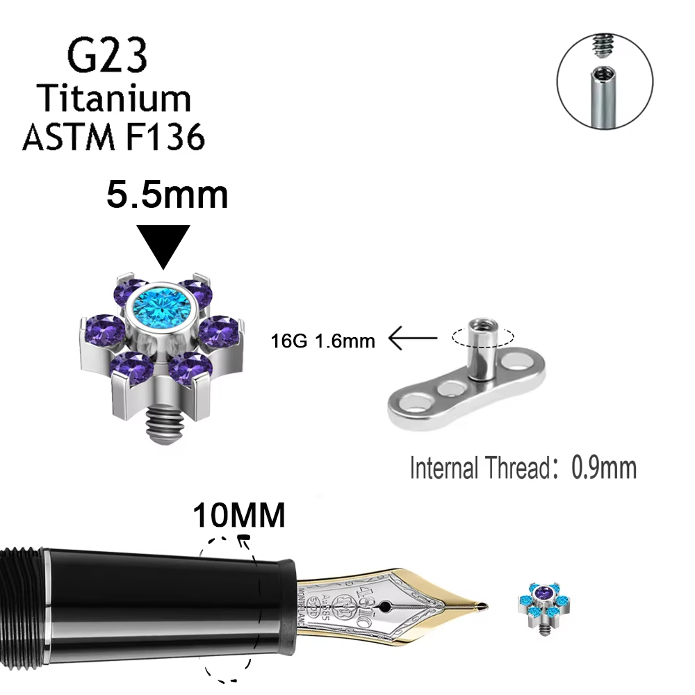 G23 Titanium dermal piercings  - Body Jewelry Dermal ulasan dan harga