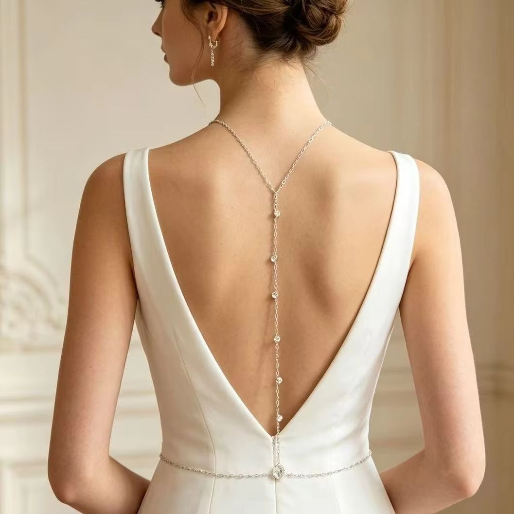 Back Body Chain Zircon Spine C - Body Jewelry Back ulasan dan harga